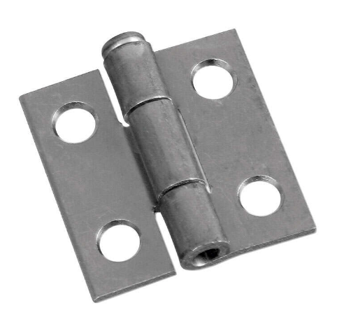 1" NARROW HINGES, ZINC PLATED, 2/PK