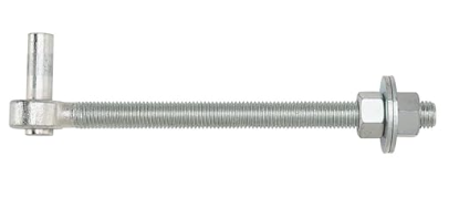 3/4X10" BOLT HOOK W/NUT, ZINC PLATED
