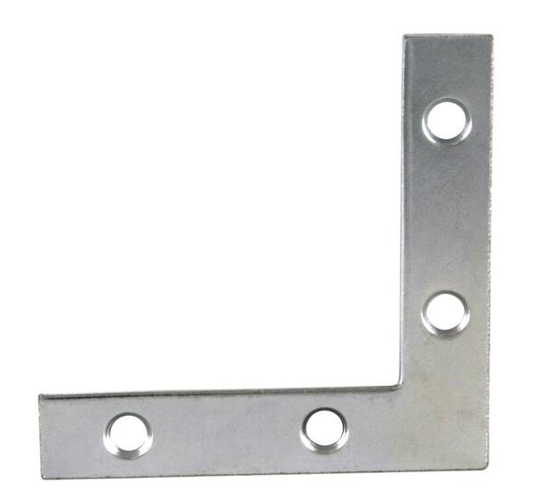 2-1/2X1/2" FLAT CORNER BRACE, 4/PK