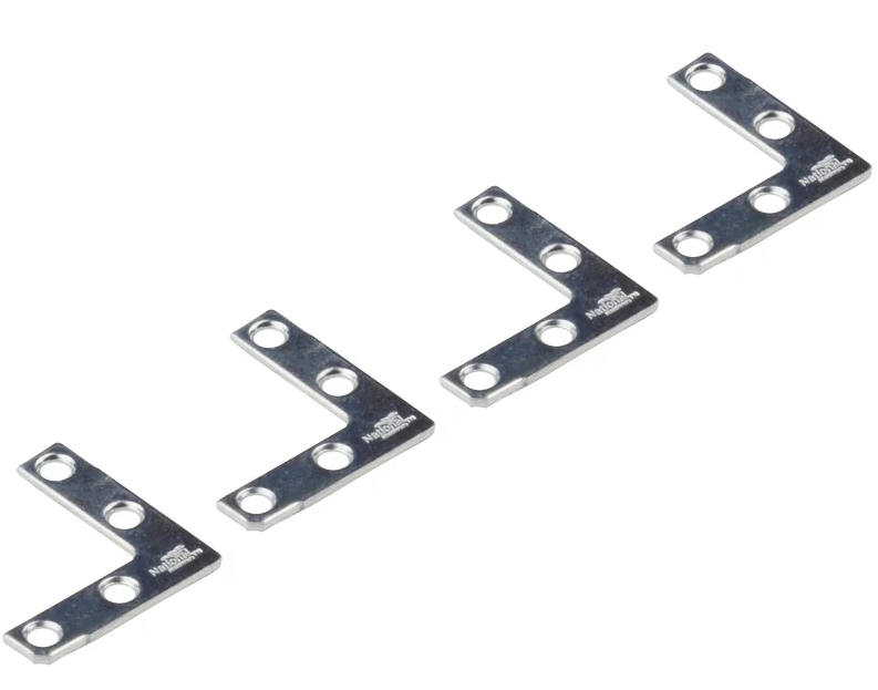 1-1/2X3/8" FLAT CORNER BRACE, 4/PK