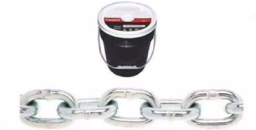 3/16" X 250' PROOFCOIL CHAIN, Z/P, RND PL