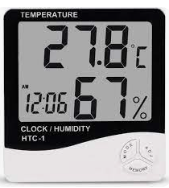 DIGITAL INDOOR THERMOMETER AND HYDROMETER 5"