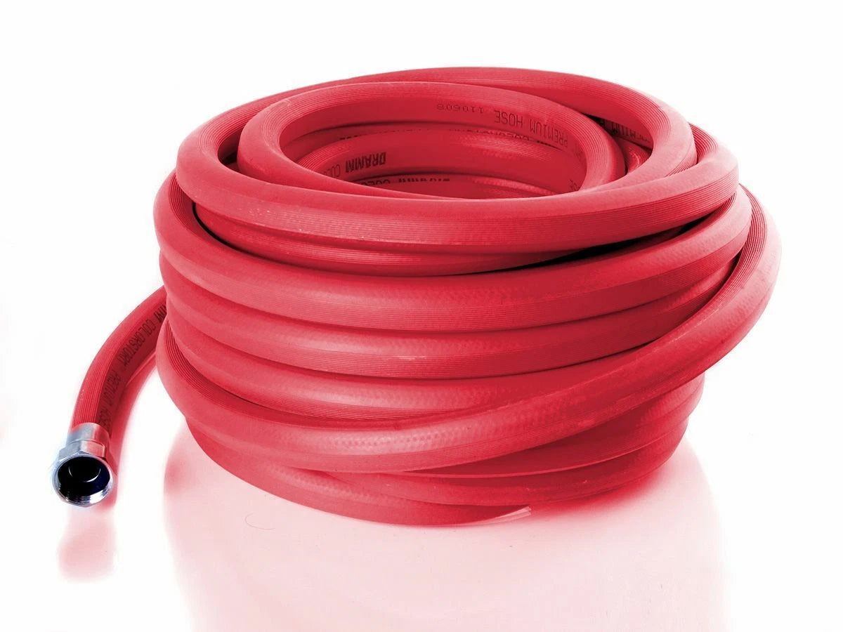 PREMIUM RUBBER HOSE 5/8" x 50' RED, 130 PSI 160 DEG