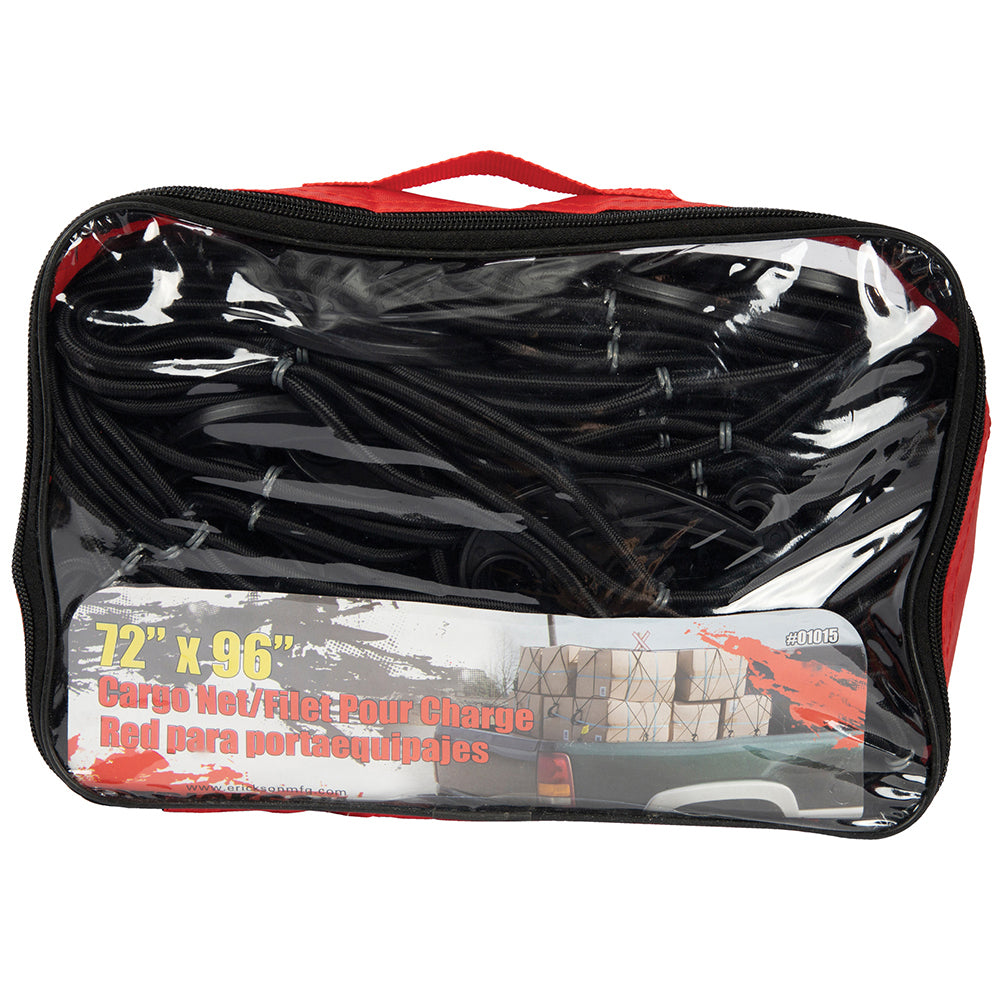 72"X96' CARGO NET, 32 HKS, W/STG BAG