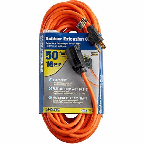 16/3X50' ORANGE/BLACK EXT. CORD
