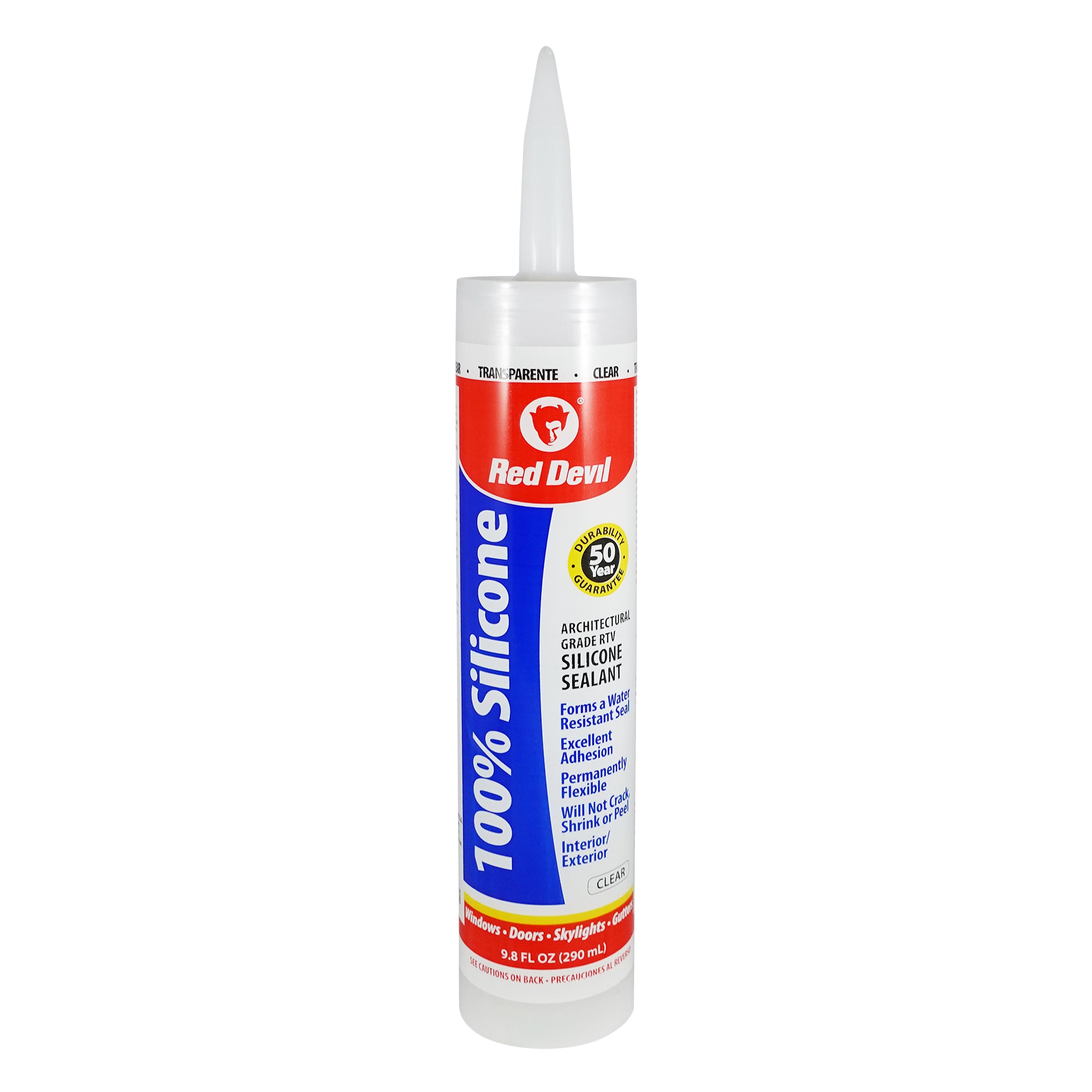100% SILICONE, CLEAR 9.8OZ