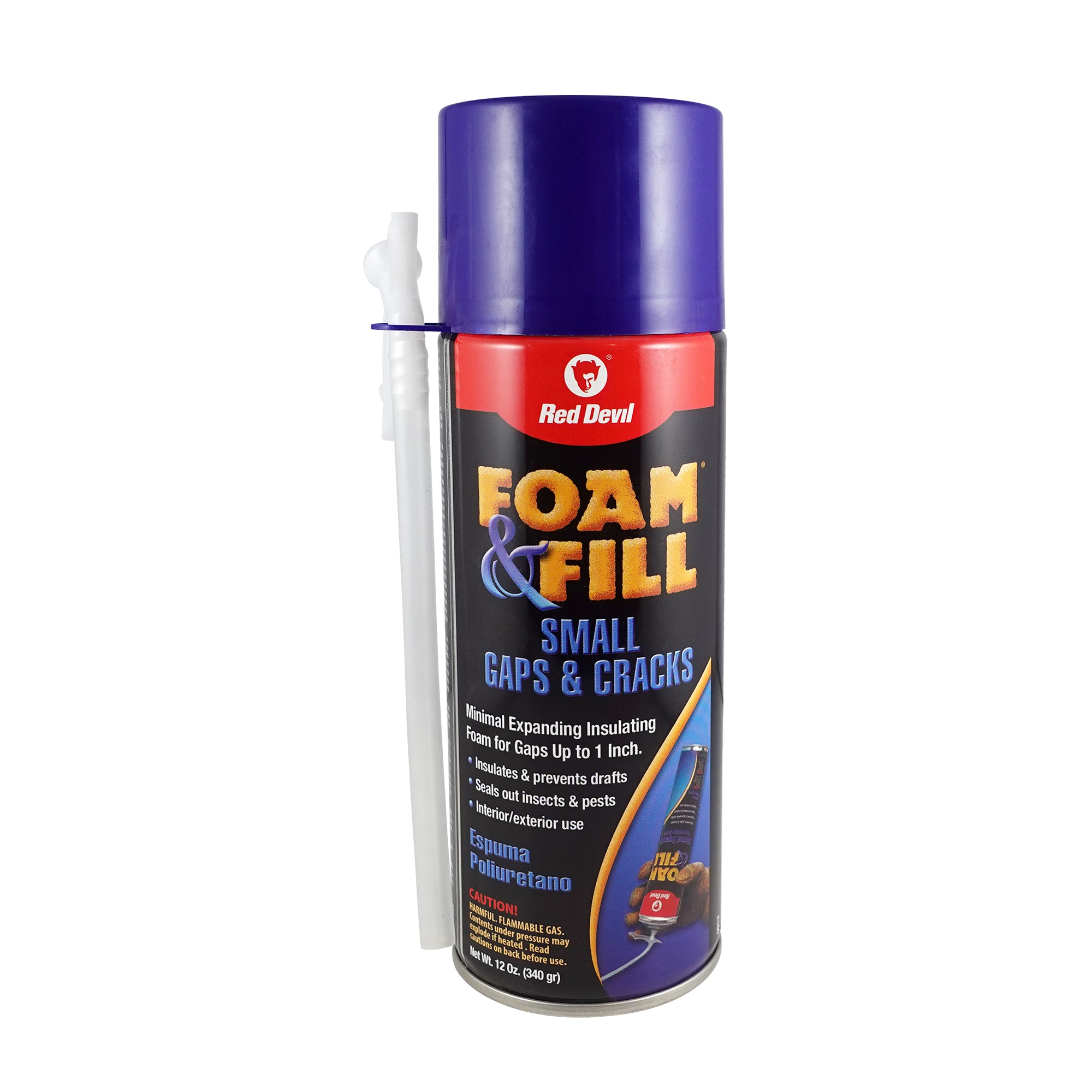 Red Devil Foam & Fill® Small Gaps & Cracks Expanding Polyurethane Sealant 12 Oz. (340 g) Aerosol Can Champagne
