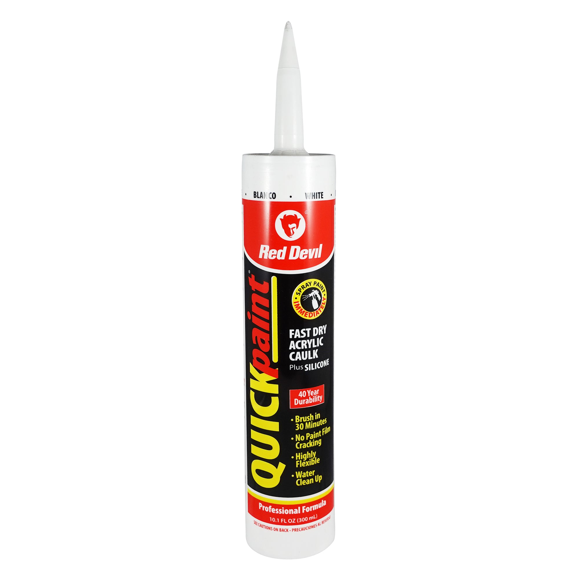 Red Devil QUICKPAINT FAST DRY ACRYLIC CAULK, 10.1 FL. OZ.