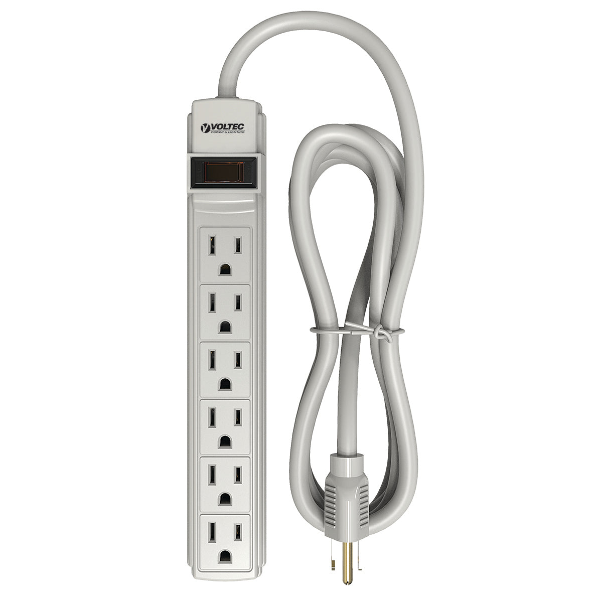 6-OUTLET POWER STRIP, 14/3X6' CORD