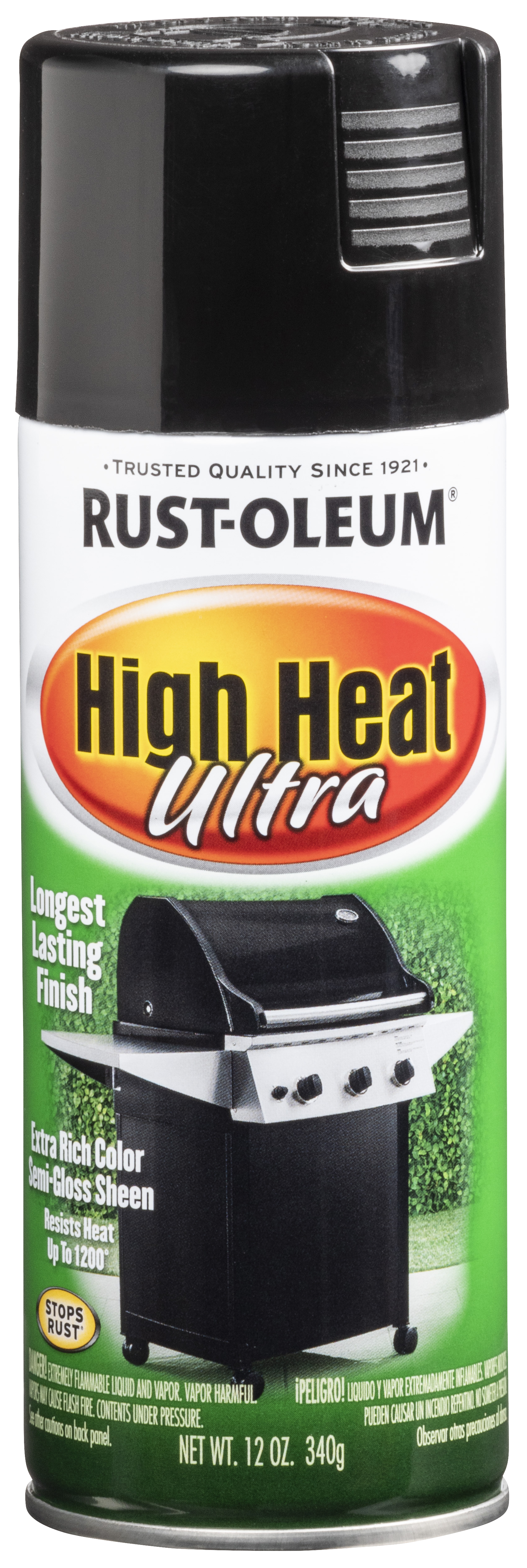 12OZ HIGH HEAT ULTRA ENAMEL SEMI-GLOSS SPRAY PAINT