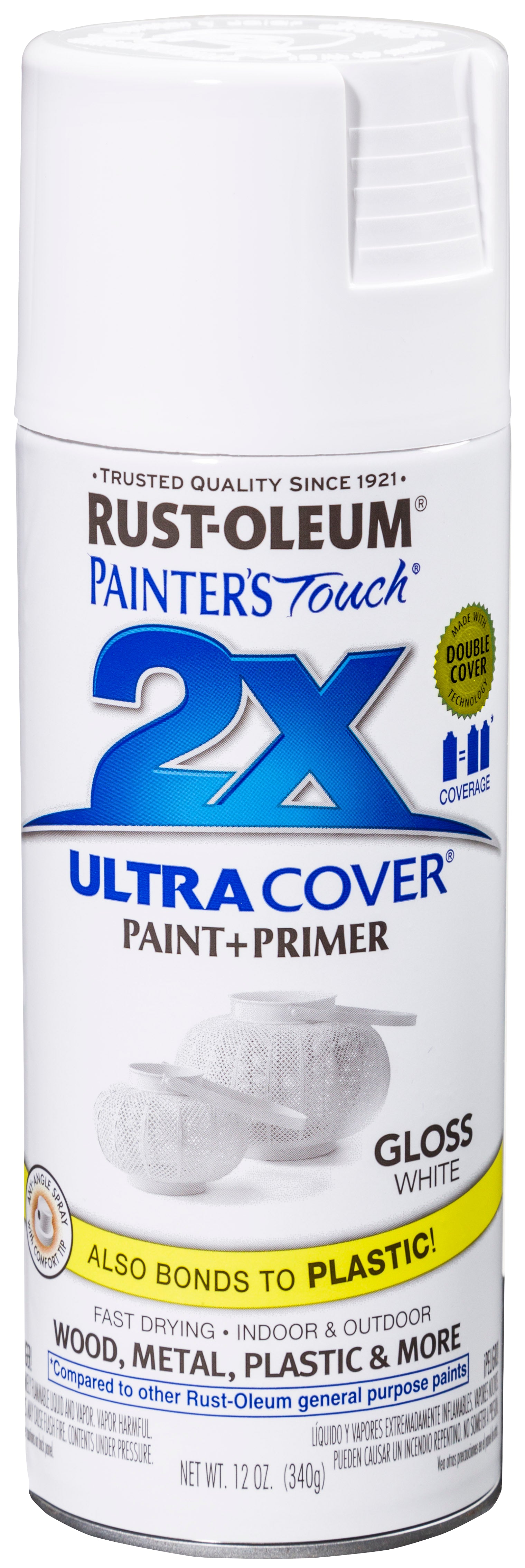 2X ULTRA COVER SPRAY, WHITE, GLOSS 12oz
