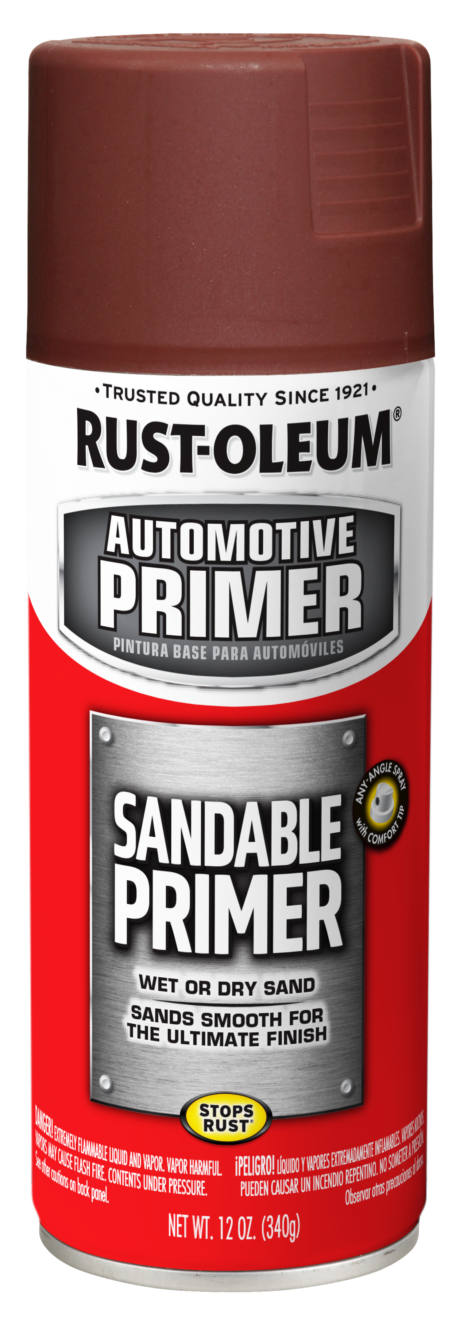 SANDABLE FLAT RED PRIMER 12OZ SPRAY