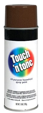 LEATHER BROWN GLOSS 10 OZ SPRAY PAINT, TOUCH'N-TONE