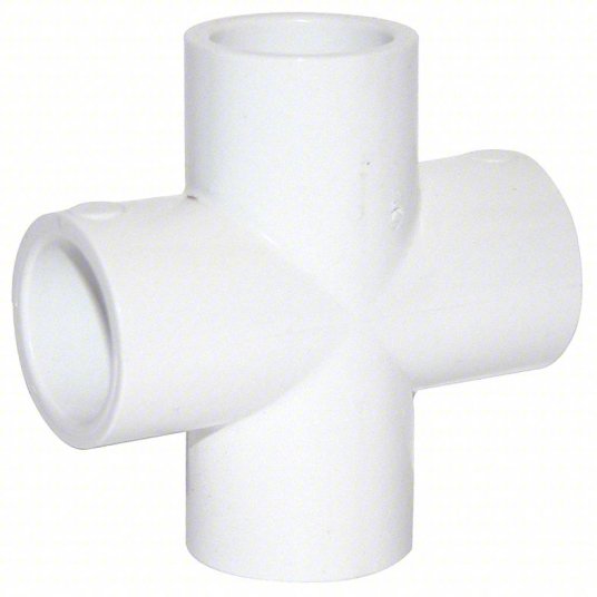 1" CROSS, SCH40 PVC, SLIP