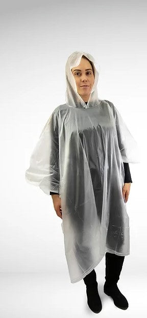 2W International VINYL PONCHO, CLEAR