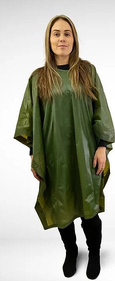 2W International VINYL PONCHO, OLIVE DRAB