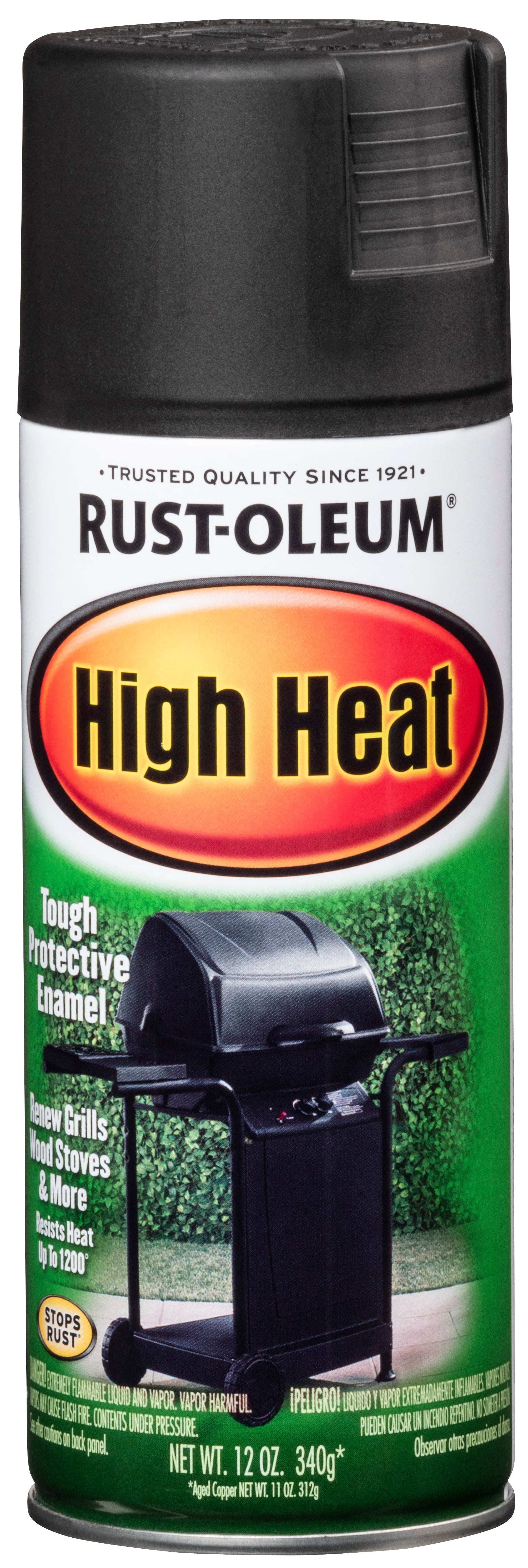 HIGH HEAT SATIN BAR-B-QUE BLACK 12 OZ SPRAY