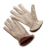 MED GRAIN DRIVER, RED FLEECE LINED