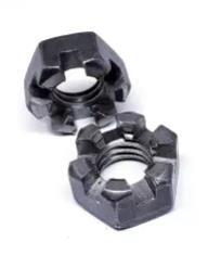 1-1/4"-12 SLOTTED HEX NUTS, PLAIN