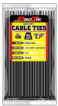 5.7" LIGHT DUTY, UV BLK, 100PK