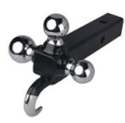 TRI-BALL HITCH MOUNT W/HOOK (SOLID)