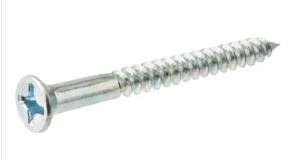 #8-15x3" FLAT HEAD PHIL WOOD SCREW ZINC 100BX