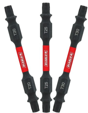 2-1/2 in. Double-Ended Torx Drive Bit Assorted Pack (3-Piece)