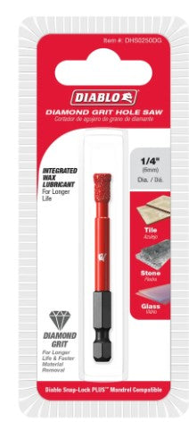 1/4 in. Diamond Grit Hole Saws