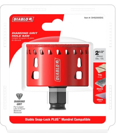 2-1/2 in. Diamond Grit Hole Saws