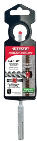 1/4 in. x 4 in. x 6 in. Rebar Demon SDS-Plus 4-Cutter Full Carb