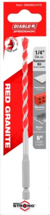 1/4 in. x 4 in. x 6 in. SPEEDemon Red Granite Carbide Tipped Ha