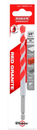 3/8 in. x 4 in. x 6 in. SPEEDemon Red Granite Carbide Tipped Ha