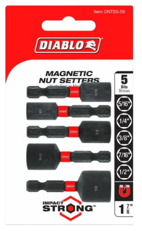 1-7/8 in. Magnetic Nut Setter Assorted Pack (5-Piece)