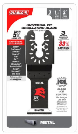 1-1/4 in. Universal Fit Bi-Metal Oscillating Blades for Metal (3