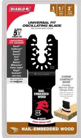 1-1/4 in. Universal Fit Bi-Metal Oscillating Blade for Nail-Embe