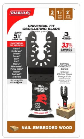 1-1/4 in. Universal Fit Bi-Metal Oscillating Blades for Nail-Emb