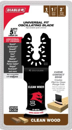 1-1/4 in. Universal Fit Bi-Metal Oscillating Blade for Clean Wood