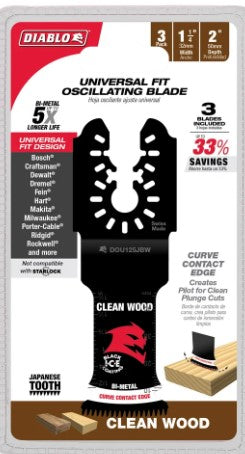 1-1/4 in. Universal Fit Bi-Metal Oscillating Blades for Clean Wo