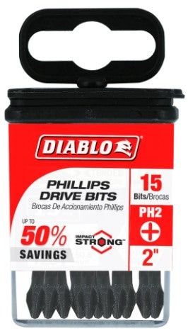 2 in. #2 Phillips Drive Bits (15-Pack)