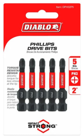 2 in. #3 Phillips Drive Bits (5-Pack)
