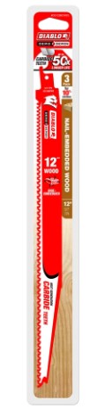12 in. Demo Demon Carbide Recip Blade for Nail-Embedded Wood