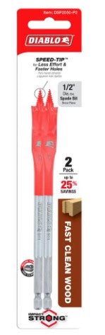 Diablo 1/2 in. x 6 in. Spade Bit (2-Pack)