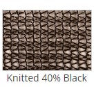 30X50' 40% KNITTED BLACK SHADE CLOTH, W/TAPE & GROMMETS EVERY 6'