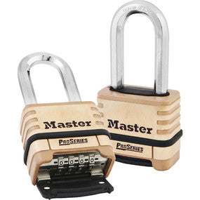 2-1/4" WIDE RESETTABLE COMBO PADLOCK, LONG SHACKLE