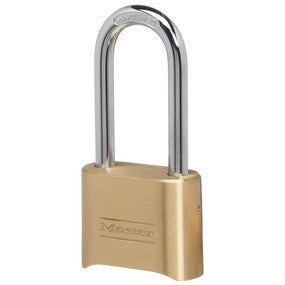 2" WIDE COMBO BRASS PADLOCK, 2-1/4" SHACKLE