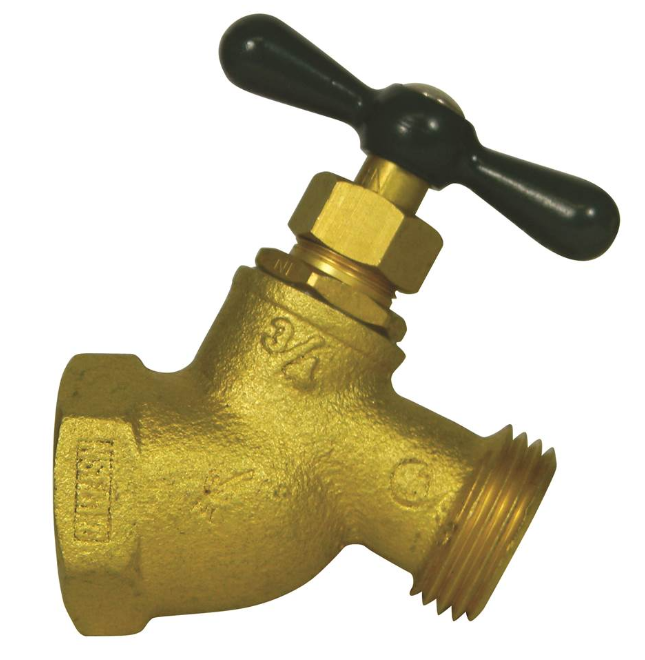 NO-KINK HOSE BIBB, LF, MNPT X MGHT 3/4"