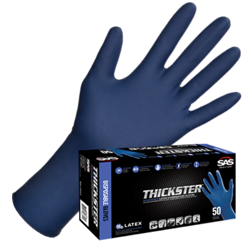 XXL THICKSTER BLUE LATEX GLOVES