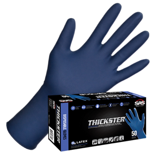 XL THICKSTER BLUE LATEX GLOVES