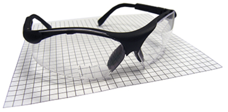 1.5X READERS SAFETY GLASSES, BLACK/CLEAR