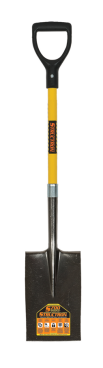 SP 7.5X12" GARDEN SPADE SHOVEL, 29" F/GLASS HANDLE, D-GRIP